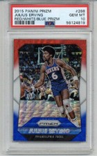 2015 PANINI PRIZM RED WHITE BLUE #288 JULIUS DR. J ERVING 76ERS PSA 10 LOW POP