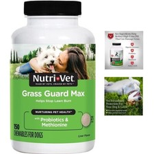 Nutri-Vet Grass Guard Chewables for Dogs Prevent Lawn Burn from Urine 150 Count