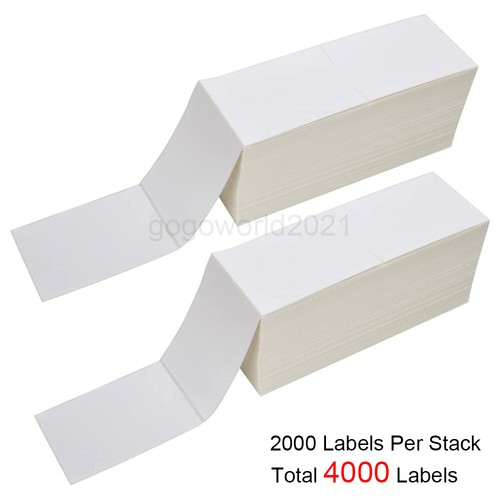 4000-10000 4x6 Fanfold Direct Thermal Shipping Labels for Zebra & Rollo Printer - Picture 11 of 14