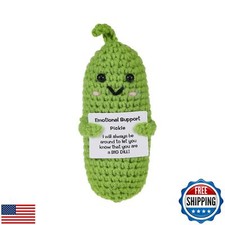 Letken Encouragement Pickle Plush Toys Positive Crochet Animals Gifts Encoura