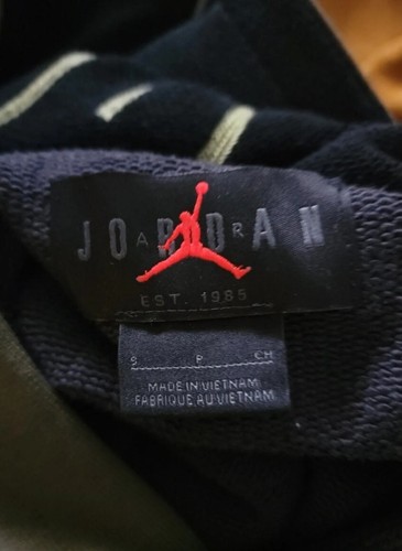 AIR JORDAN FLIGHT HERITAGE POP OVER FLEECE HOODIE OFF NOIR MEN'S SZ S DV1595 045 - Picture 11 of 11