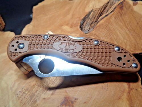 SpyderCo Delica 4 Lockback Folding Knife w Titanium Pocket Clip | 3" Blade - Picture 5 of 13