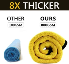 1PC Car Wash Towel Microfiber Plush Cleaning Drying Car Care Soft Cloth