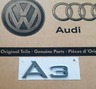 Audi A3 original Schriftzug Emblem Aufkleber Heckklappe Chrom Logo hinten Clip 