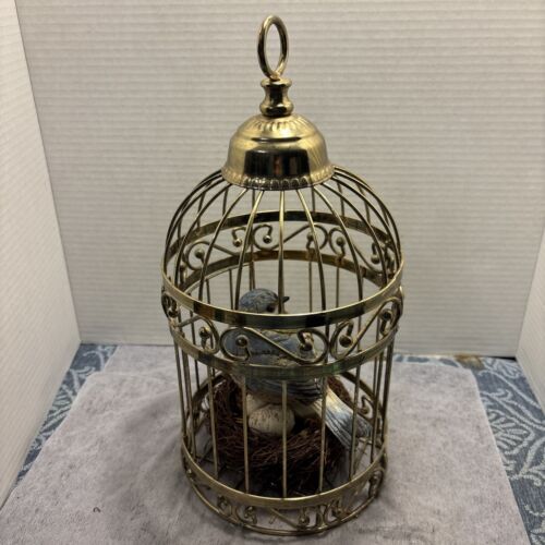 Brass Decorative Cage Pillar Candle Bird Cage Holder Floral Cage Display Hanging - Picture 4 of 6