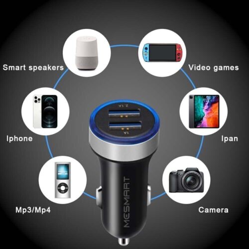 2 USB Port Car Charger For Phone Samsung Series Cigarette Lighter Socket Adapter - Picture 13 of 31