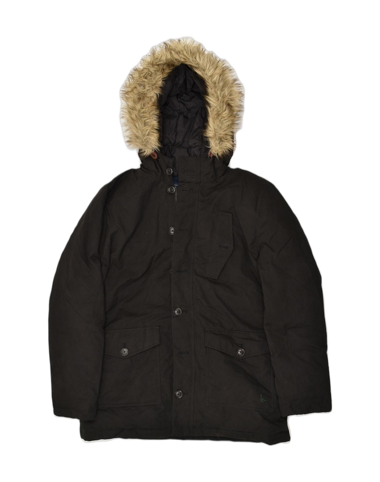 JACK WILLS Mens Hooded Padded Jacket UK 42 XL Black AM40 eBay