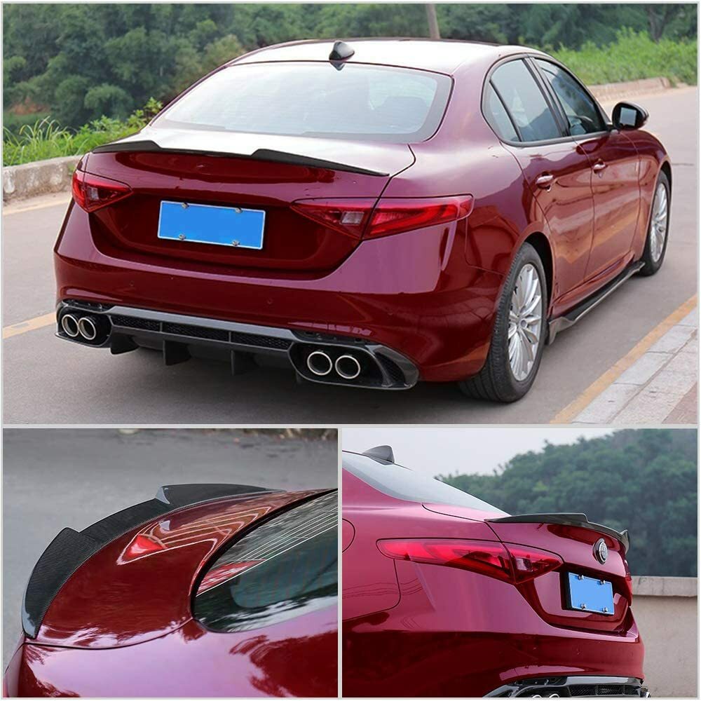 Carbon Fiber Rear Trunk Spoiler Wing For Alfa Romeo Giulia