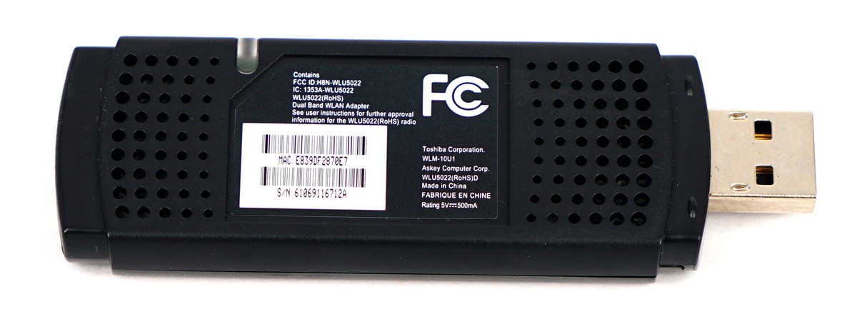 NEW TOSHIBA TV WLM-10U1 WLU5022 WLAN Dual Band WiFi Adapter