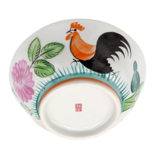 Pack of 3/Set Chicken Bowl Ceramic Dia 6 in Hand Painted Size: 15x15x9cm/(LxWxH) - Picture 2 of 8