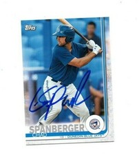 Chad Spanberger 2019 Topps Pro Debut hand autographed signed card 153 Blue Jays!