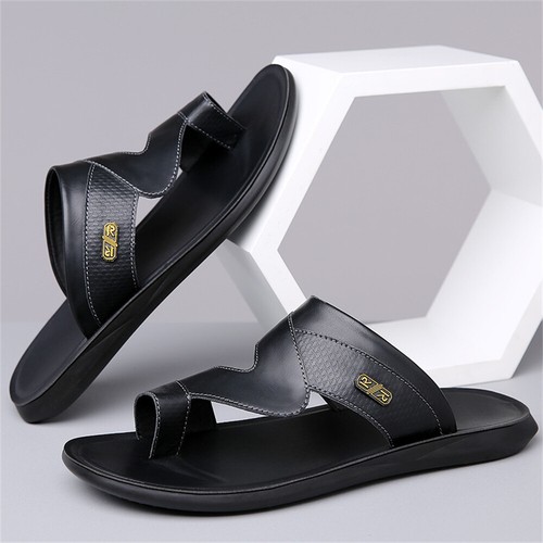 Leather Slide On Sandal - Mens Sandals - Picture 1 of 12
