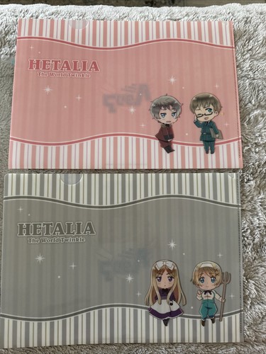 Double Pack Hetalia The World Twinkle Clear File Folder Anime 2015! - Picture 2 of 5