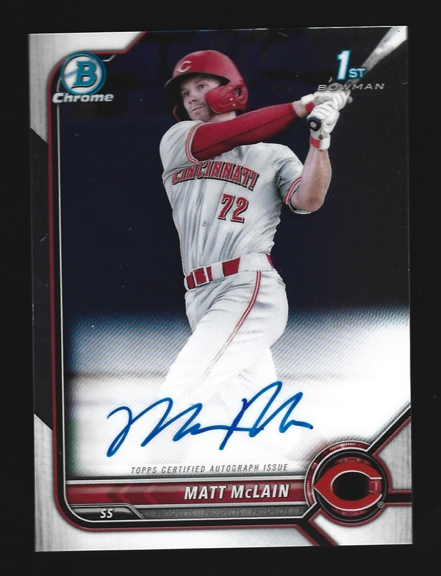 2022 Bowman Chrome Matt Mclain 1st Bowman Auto #CPA-MM