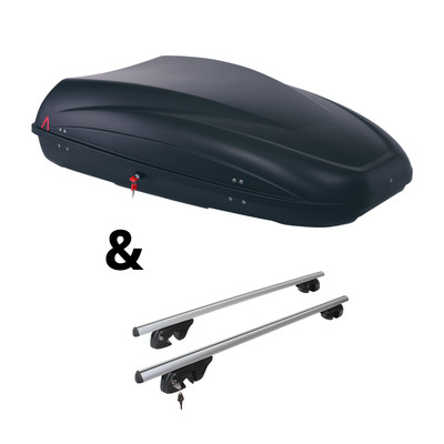 Für Peugeot Partner Typ 5 / G - Dachträger Menabo Sherman & Dachbox Krono Neu