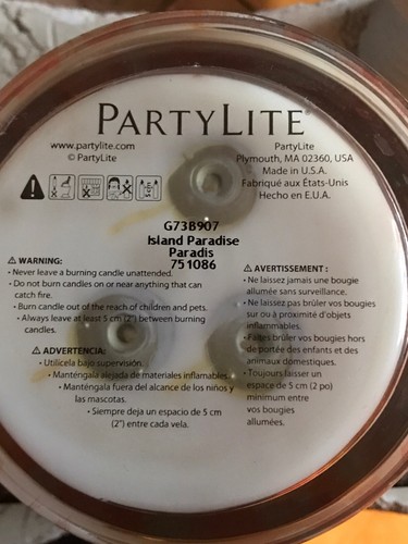 Partylite Signature Line, Island Paradise 3-Docht-Kerze im Glas -- NICHT MEHR PRODUZIERT MIT OVP - Bild 4 von 5