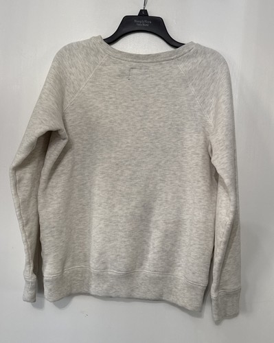 Sudadera para mujer American Eagle con lentejuelas con cuentas suave acogedora gris grande - Imagen 2 de 9