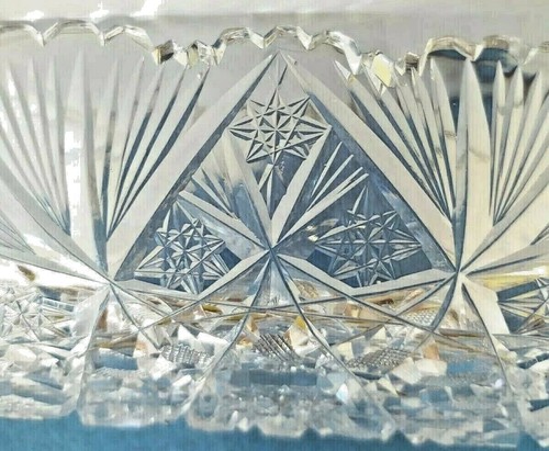 Plato de apio de cristal de cristal cortado vintage para servir 12 pulgadas - Imagen 3 de 6