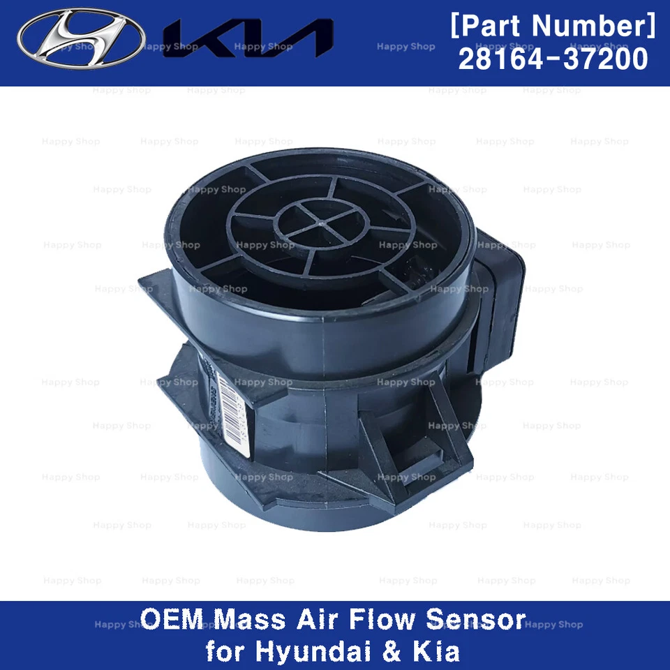 2816437200 Sensor de flujo de aire másico original OEM para Hyundai Kia 2,7 L 2001-2010 Foto 3 de 4