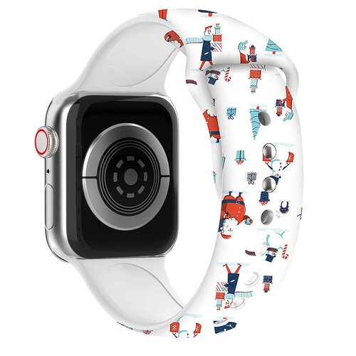 Divertida correa deportiva de silicona Waloo Navidad/Vacaciones para todas las series de Apple Watch - Imagen 10 de 26