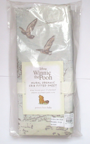 Pottery Barn Baby Disney Winnie The Pooh Mural Organic Crib Fitted Sheet