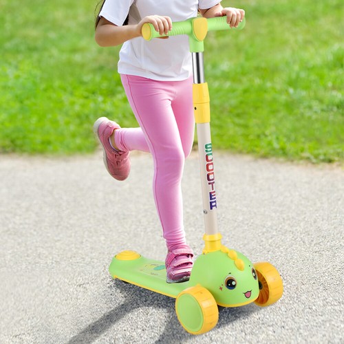 Kids Scooter Child Kick Flashing LED Light Up 3 Wheel Push Adjustable Folding - Picture 18 of 57