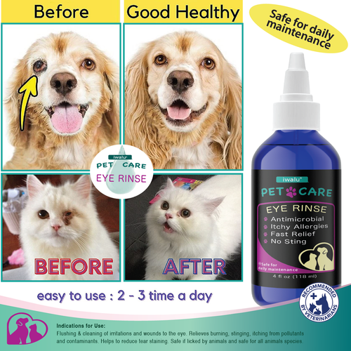 DOG EYE WASH Drops For Infection Pet Relief Cataract Medicine Cat Supplies - Picture 7 of 10