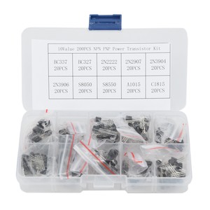 200pcs-10-Values-NPN-PNP-Power-Transistor-Assortment-Kit-W-Box-BC337-BC547-Etc