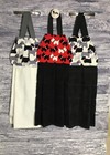 Hanging Kitchen Towel Scottish Terriers Black White & Gray on Red or White