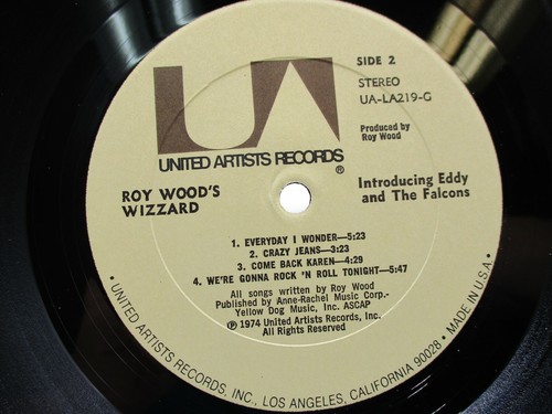 Roy Wood's WIZZARD~Intro Eddy and the Falcons-UA-LA219 VG+ c VG+Ultrasonic Clean - Picture 6 of 6