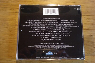 BRYAN FERRY ROXY MUSIC STREET LIFE GREATEST HITS PANINI POP STARS AVALON SIREN