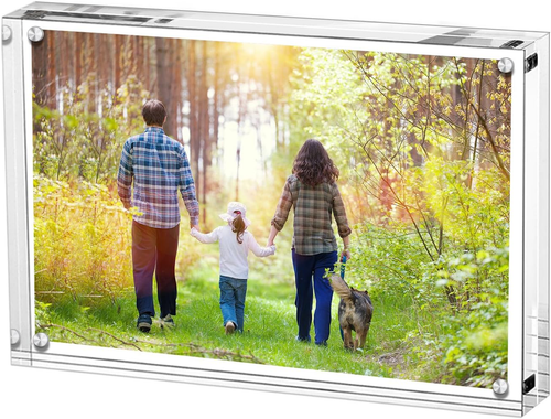 5X7 Inches Acrylic Picture Frame, Double Sided Clear Frameless Photo Frames with - Picture 12 of 12