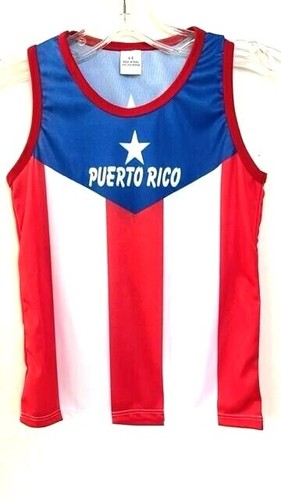 Puerto Rico Boricua Flag Toddlers & Kids Tank Top Excellent Fabric Jersey - Picture 1 of 4