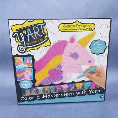 Unicorn Yarn Y'Art Deluxe Kit 3-in-1 Combo Set Colorful Masterpiece New Sealed