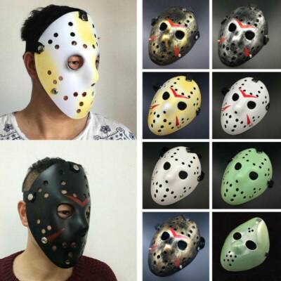 Jason Voorhees Friday the 13th horror movie Hockey Mask scary Party Mask