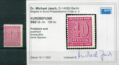 SBZ 136Xc Color MNH Unstamped BPP Befund (K2623