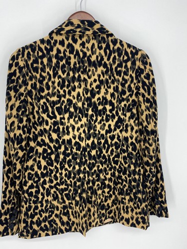 Chaqueta Blazer HALOGENA Talla Pequeña Estampado Guepardo Forrada Oficina Ropa Autobús. Cas. 2381 - Imagen 4 de 8