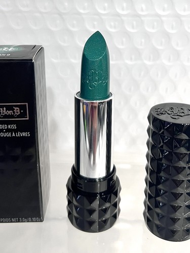Kat Von D KVD Studded Kiss Creme Lipstick Plan 9 Full Size NIB (Green) READ - Picture 2 of 7