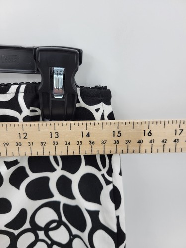Joseph Ribkoff Pants Womens 8 Black White Circle Print Pull On Artsy Designer - Picture 5 of 7
