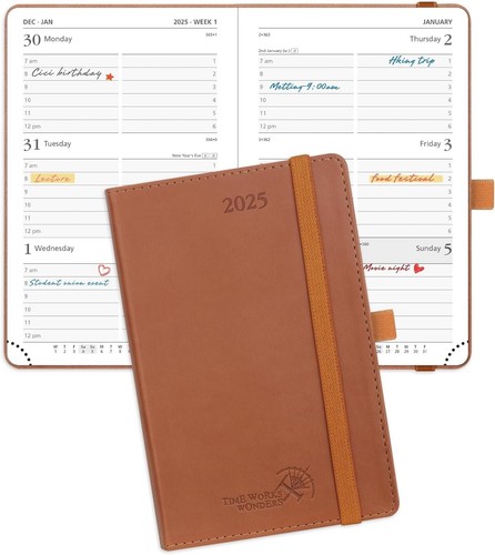 POPRUN 2025 Pocket Planner (4'' x 6.25'') 2025 Purse Size Weekly & Monthly Calen - Afbeelding 1 van 6