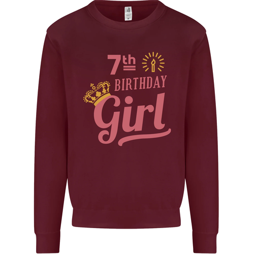 7th Birthday Girl 7 Year Old Princess Kids Sweatshirt Jumper - Picture 82 of 97