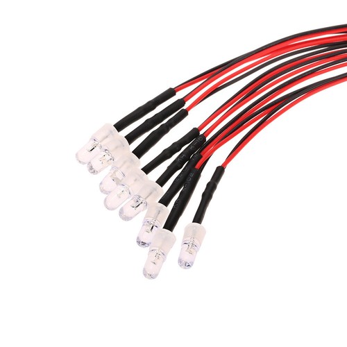 8pcs LED Lights Red&White Color For Traxxas Tamiya HSP SCX10 D90 1/8 1/10 RC Car - Picture 4 of 8