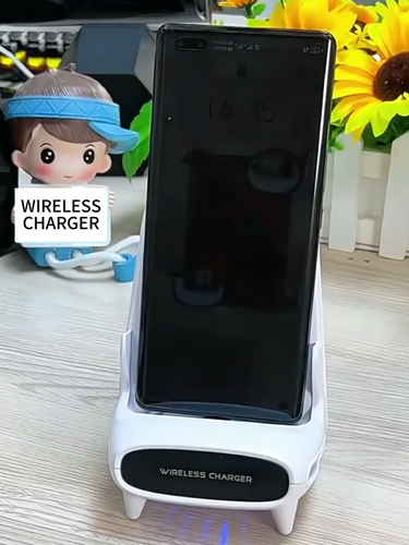 15W Mini Wireless Charger Stand for iPhone 16/15/14/13/12 Pro/Pro Max - Faster - Video 1 of 1