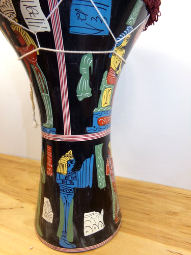 Egyptian Doumbek Drum Bongo made by Bavly Music Made in Egypt Heiroglyphics 17" - Picture 5 of 8