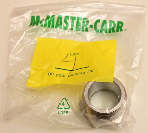 McMaster High-Pressure Sight Clear Liquid Nickel-Plated Steel 1-1/4 NPT Male - Bild 2 von 4