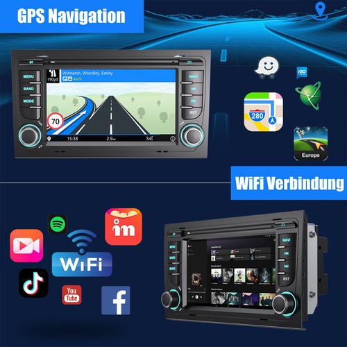 Carplay Android 13 Autoradio Navi RDS WIFI Für Audi A4 S4 RS4 B6 B7 B8 SEAT EXEO - Bild 10 von 15