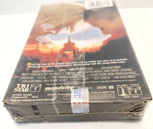 Seven Years In Tibet VHS Tape Movie Brad Pitt - NEW - FREE SHIPPING  - Picture 3 of 3