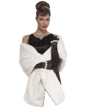 Brand New Hollywood Glamour Faux Mink Stole Accessory Costume Accessory