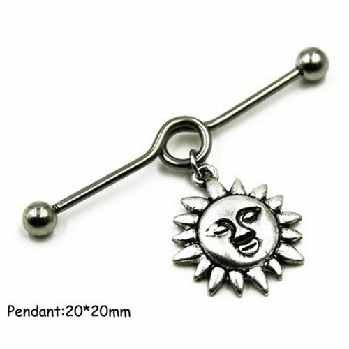 Piercing païen wiccan acier chirurgical industriel barbell homme boucle d'oreille corps bijoux - Photo 22/23