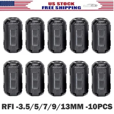 10 Pcs Ferrite Beads Clip-on Ring Core RFI EMI Noise Filter Clamp Choke Coil USA